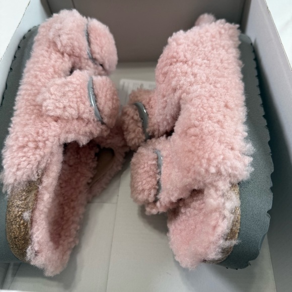 Birkenstock Papillio Arizona Big Buckle Slides in Teddy Crystal Rose Size 37/ L6 - Picture 16 of 16